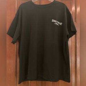 a black hawaiian shirt